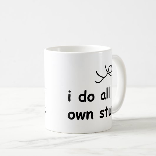 私は私の自身の発育阻害をすべてします コーヒーマグカップ (正面右)