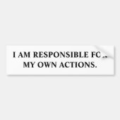 私は私の自身の行為を担当します バンパーステッカー (正面)