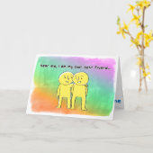 私は私の自身の親友です カード (黄色い花)