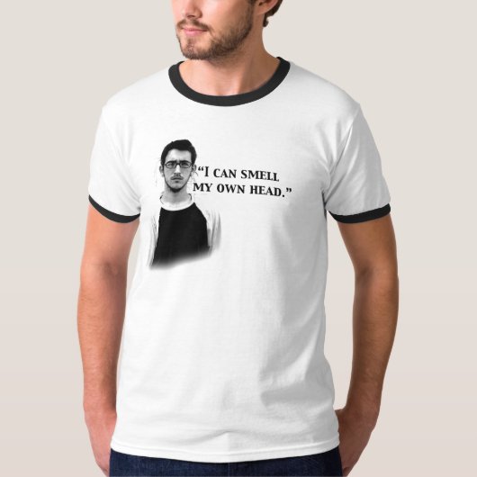 私は私の自身の頭部をかぐことができます Tシャツ (正面)