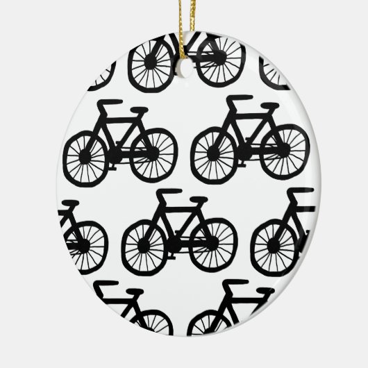 私は私の自転車に乗りたいと思います セラミックオーナメント (左)