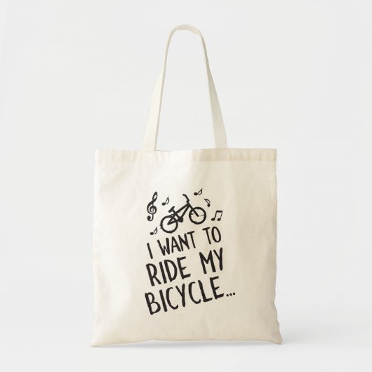 私は私の自転車に乗りたいと思います トートバッグ (正面)
