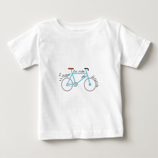 私は私の自転車に乗りたいと思います ベビーTシャツ (正面)
