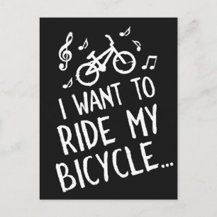 私は私の自転車に乗りたいと思います ポストカード
