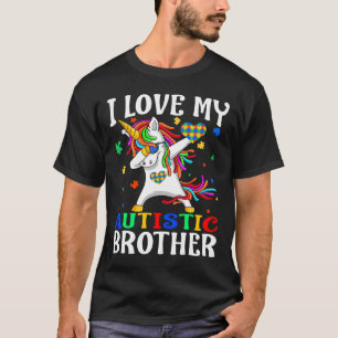 私は私の自閉症の兄の自閉症の意識の日Unを愛する Tシャツ