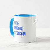 私は私の自閉症の息子-ユニークなデザインシリーズ--を愛します マグカップ (正面左)