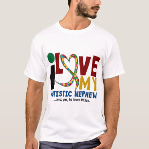 私は私の自閉症の甥2の自閉症の認識度を愛します Tシャツ