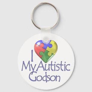 私は私の自閉症のGodsonを愛します キーホルダー