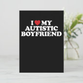 私は私の自閉的なボーイフレンドを愛するIハートGroovy 招待状 (スタンド正面)