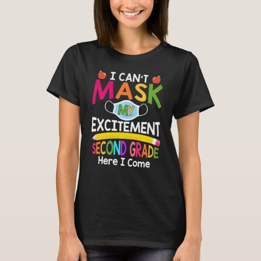 私は私の興奮をマスクできない2年生ここで私はCom Tシャツ (正面)