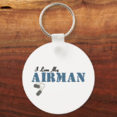 私は私の航空従事者を愛する キーホルダー (正面)
