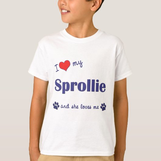 私は私の芽が大好き(雌犬) Tシャツ (正面)