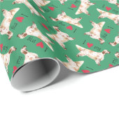 私は私の英国セッターを愛します ラッピングペーパー (ロールコーナー)