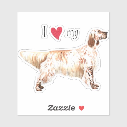 私は私の英語のセッターのビニールのシールが大好き シール (シート)