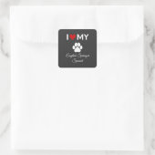 私は私の英語スリンガースパニエル犬犬のカスタム文字 スクエアシール (バッグ)