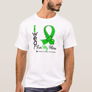 私は私の英雄のための腎臓の蟹座のリボンを身に着けています(*Green) Tシャツ