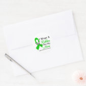 私は私の英雄の脳性麻痺のためのリボンを身に着けています ラウンドシール (封筒)