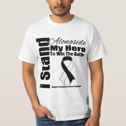 私は私の英雄のCarcinoid蟹座の横に立ちます Tシャツ (正面)