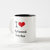 私は私の葬儀屋を愛します ツートーンマグカップ (正面左)