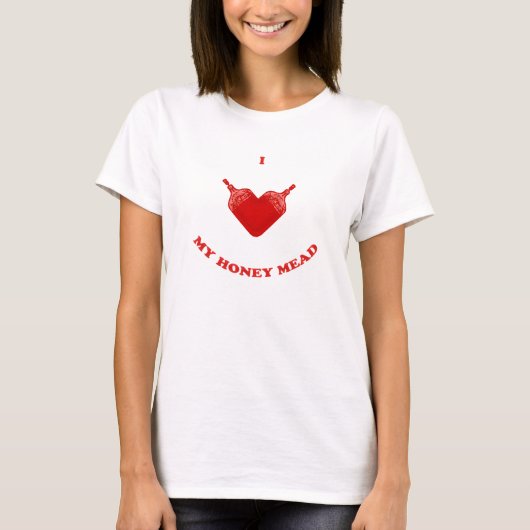 私は私の蜂蜜の蜂蜜酒を愛します Tシャツ (正面)