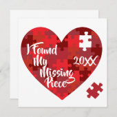 私は私の行方不明の部分-採用の発表--を見つけました 案内状 (正面/裏面)