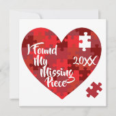 私は私の行方不明の部分-採用の発表--を見つけました 案内状 (正面)