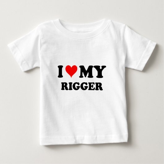 私は私の装備者を愛します ベビーTシャツ (正面)