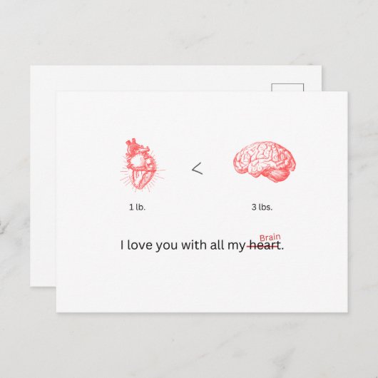 私は私の視床下部のすべてであなたを愛している ポストカード (正面/裏面)