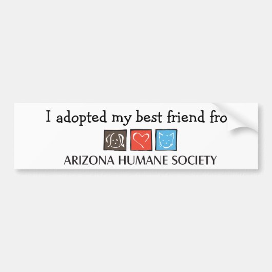 私は私の親友のバンパーステッカーを採用しました バンパーステッカー (正面)