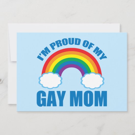 私は私の誇りを持ったゲイの母の息子の娘誇りを持った虹の カード (正面)