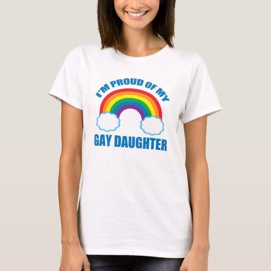 私は私の誇りを持ったゲイ娘LGBTQママの出身 Tシャツ (正面)