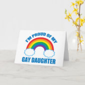 私は私の誇りを持ったゲイ娘LGBTQママパパ カード (黄色い花)