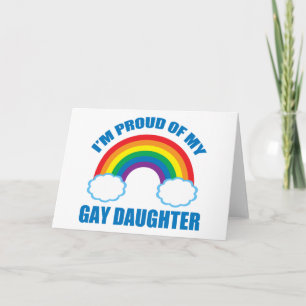 私は私の誇りを持ったゲイ娘LGBTQママパパ カード