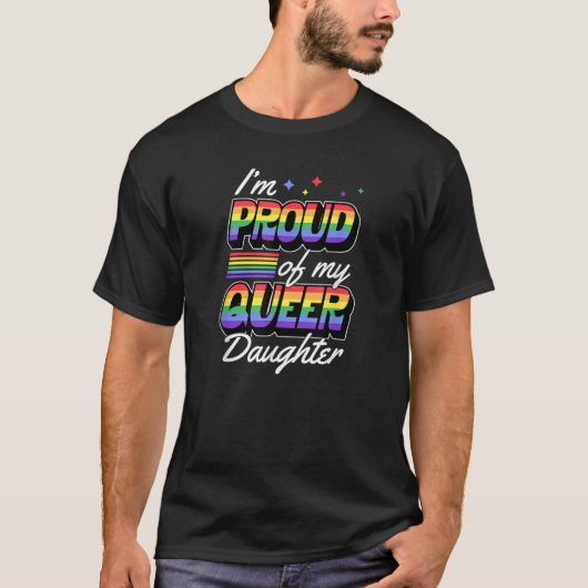 私は私の誇りを持った同性愛者娘LGBTQ母を肯定している Tシャツ (正面)