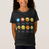 私は私の誕生日のEmojiの顔文字のおもしろいなティーを愛します Tシャツ (正面)