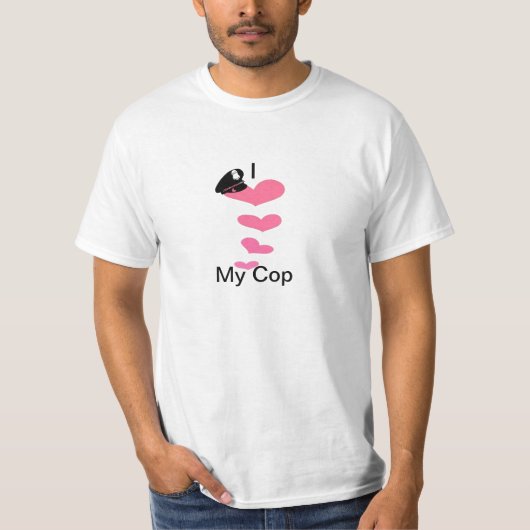 私は私の警官を愛している Tシャツ (正面)