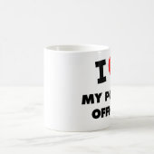 私は私の警官を愛します コーヒーマグカップ (中央)