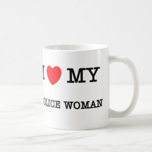 私は私の警察の女性を愛します コーヒーマグカップ