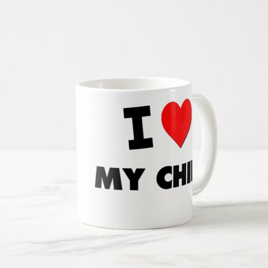 私は私の責任者を愛します コーヒーマグカップ (正面右)