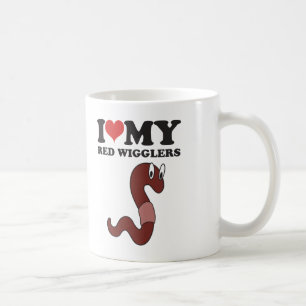 私は私の赤いWigglersを愛します コーヒーマグカップ