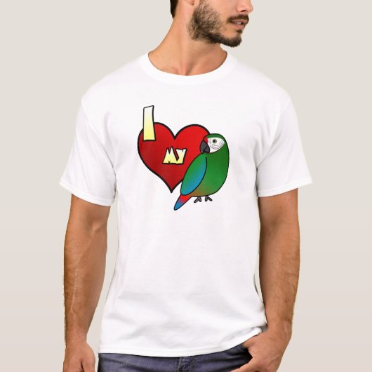 私は私の軍のコンゴウインコを愛します Tシャツ (正面)