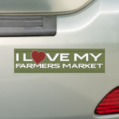 私は私の農家の市場を愛します バンパーステッカー (車上)