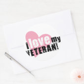 私は私の退役軍人を愛します! ラウンドシール (封筒)