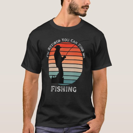私は私の退職した魚釣り Tシャツ (正面)