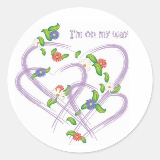 私は私の道のステッカーに載っている ラウンドシール (正面)