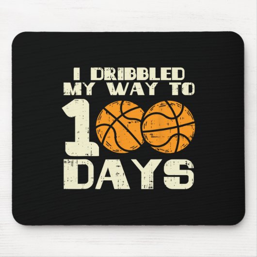 私は私の道をドリブル100日バスケットボール100th School マウスパッド (正面)