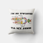 私は私の遺伝子を介して非常にねじれているDNA複製ユーモア クッション (裏面)