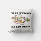 私は私の遺伝子を介して非常にねじれているDNA複製ユーモア クッション (正面)