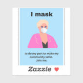 私は私の部分を行うためにマスク…ビニールシール シール (シート)