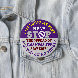 私は私の部分を行う – COVID 19 缶バッジ